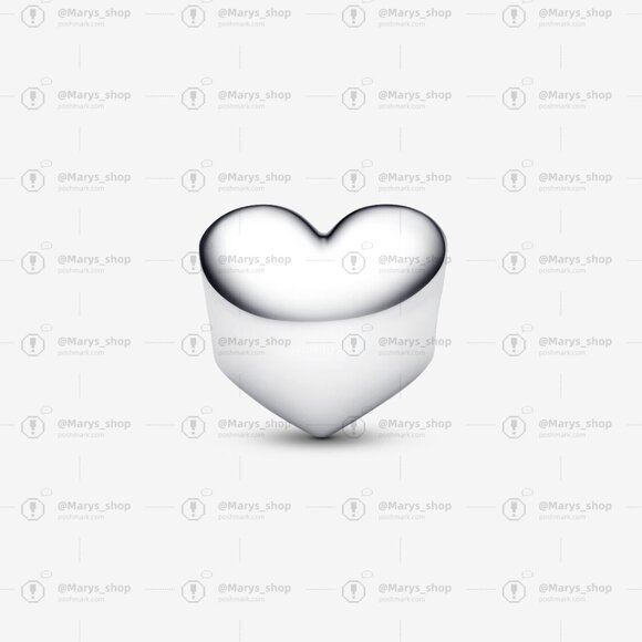 Pandora Engravable Blue Stone Heart Charm - Picture 2 of 6